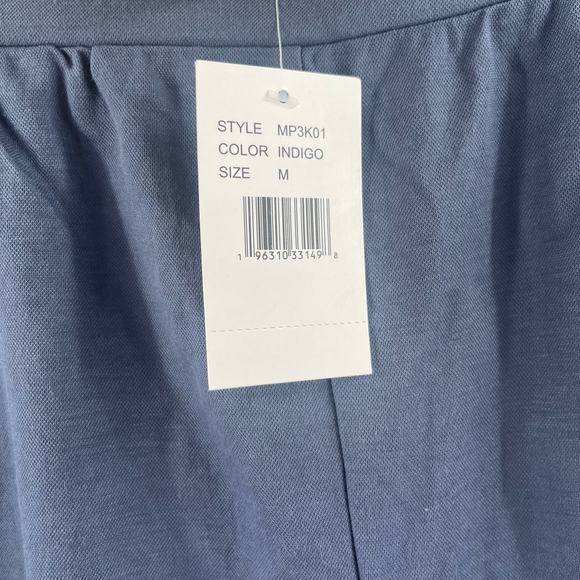 BOBEAU Pull On Pants Size Medium Indigo Blue Wide Leg NWT Rayon Nylon Blend Crop - Picture 4 of 13